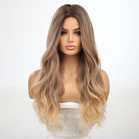 Long Curly Middle Part Lace Wig - Picture 2 of 3